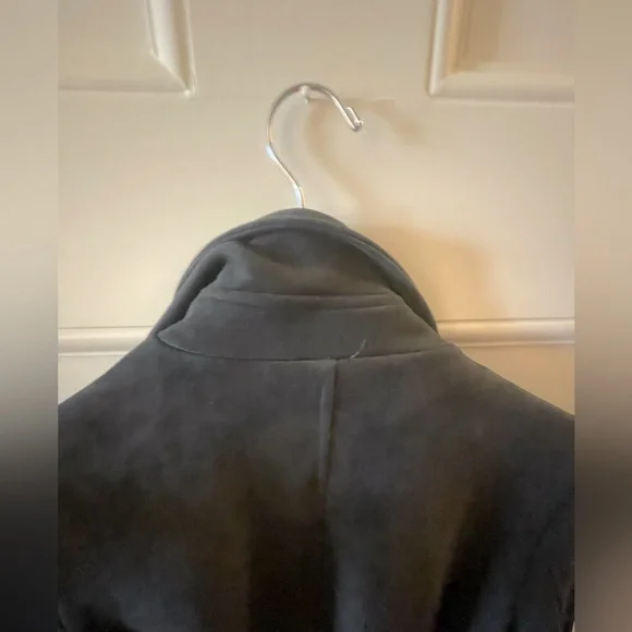 NWOT COALITION LA Jenny Suede Black Trench Coat 🧥 Vegan - Picture 13 of 13